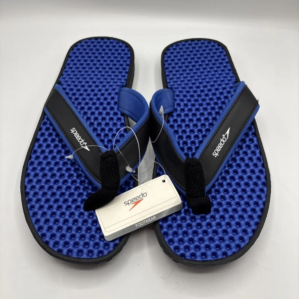 Speedo Flip Flops Blue Black Speedo Sport Sandals Size 12 NWT *READ*